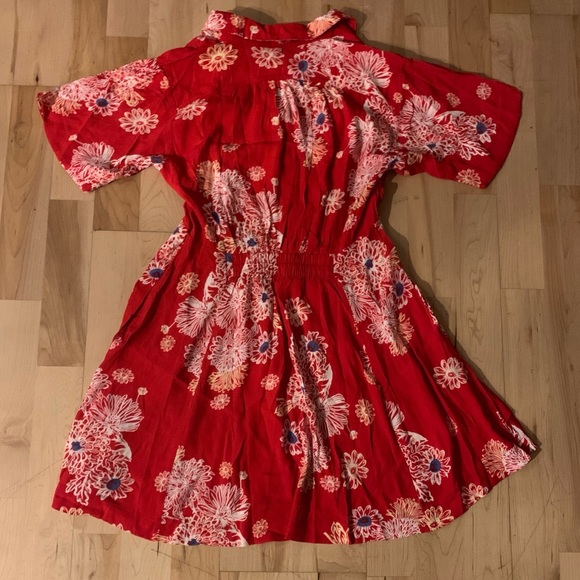 NWT Free People Hawaiian Shirt Mini Dress - Picture 4 of 5